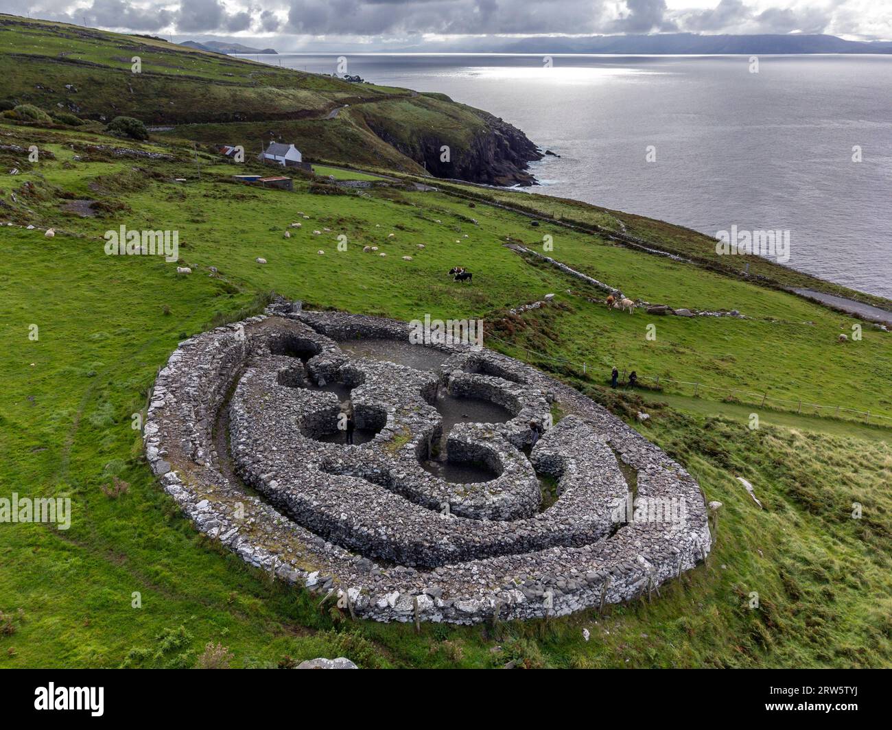 Cashel Murphy, ancienne colonie celtique, ère chrétienne primitive (5e-8e siècles après JC), péninsule de Dingle, comté de Kerry, Irlande, Royaume-Uni Banque D'Images