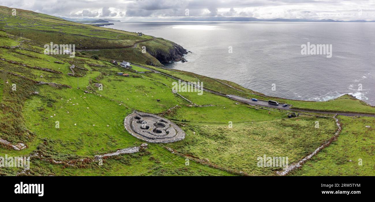 Cashel Murphy, ancienne colonie celtique, ère chrétienne primitive (5e-8e siècles après JC), péninsule de Dingle, comté de Kerry, Irlande, Royaume-Uni Banque D'Images