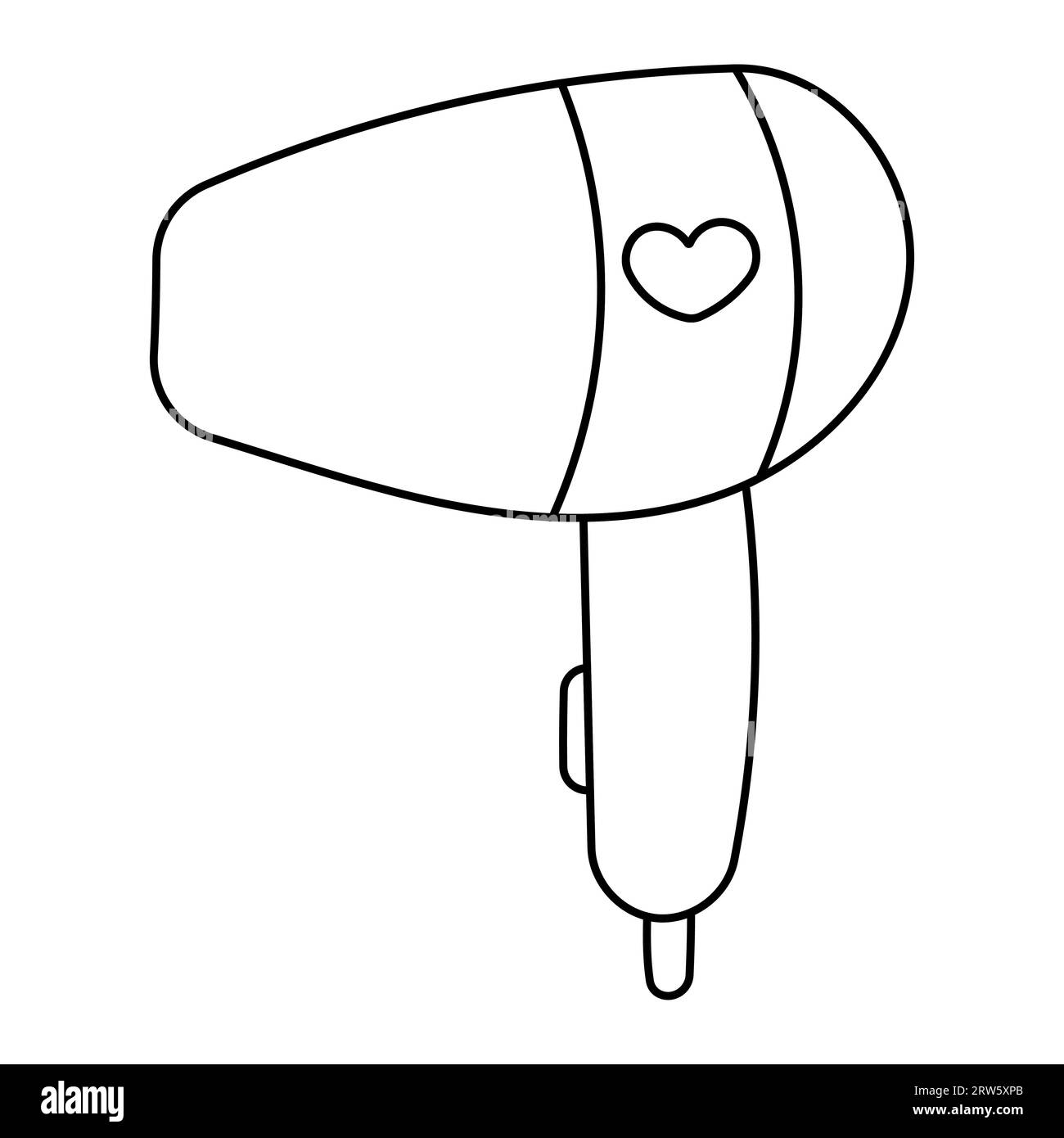 sèche-cheveux ligne coeur barbicore poupée jeu Illustration de Vecteur