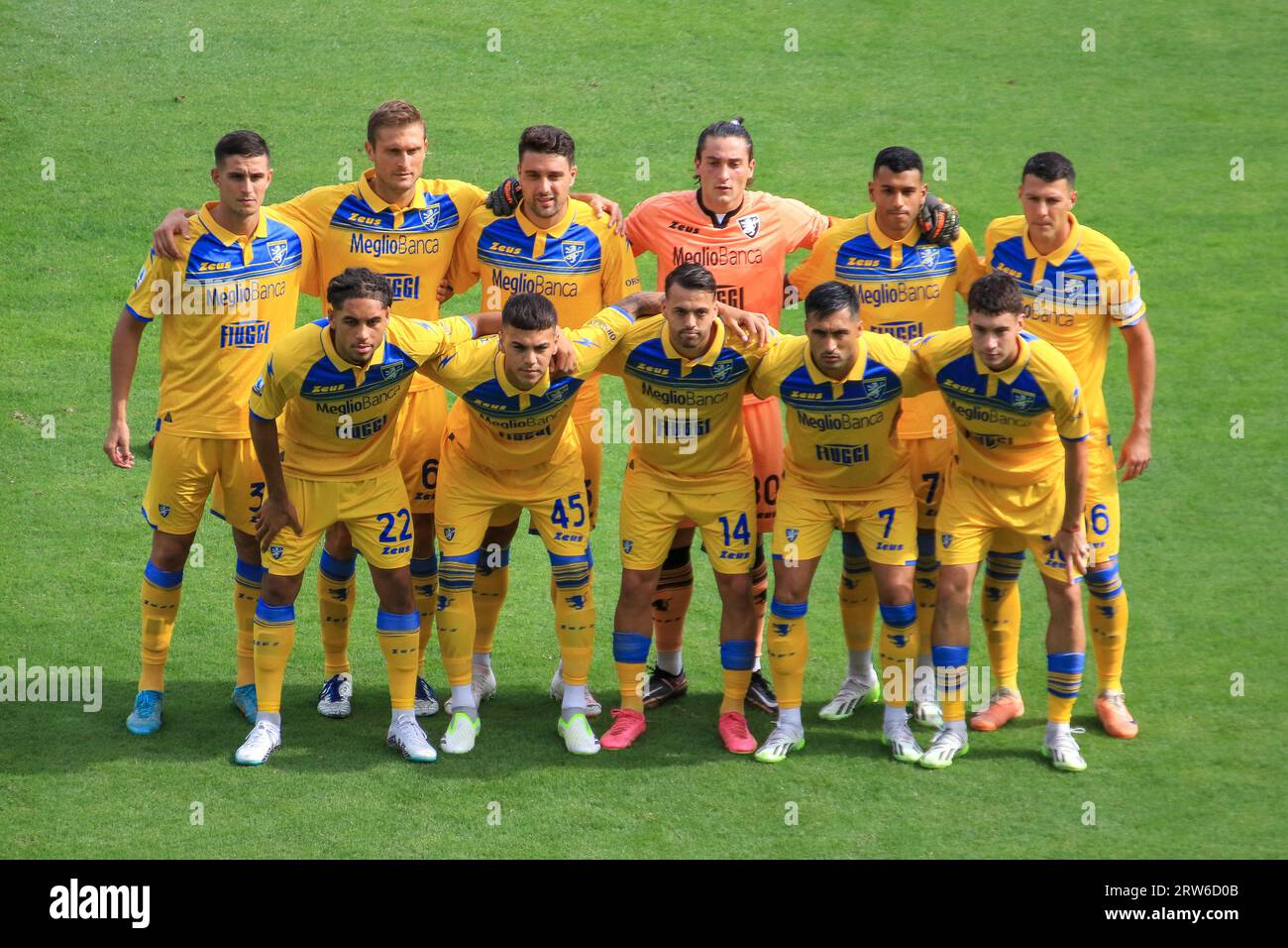 Frosinone, Italie, 17 septembre 2023, photo de l'équipe Frosinone Calcio pendant le match Frosinone Sassuolo, Francesco Paris/Alamy Live News Banque D'Images