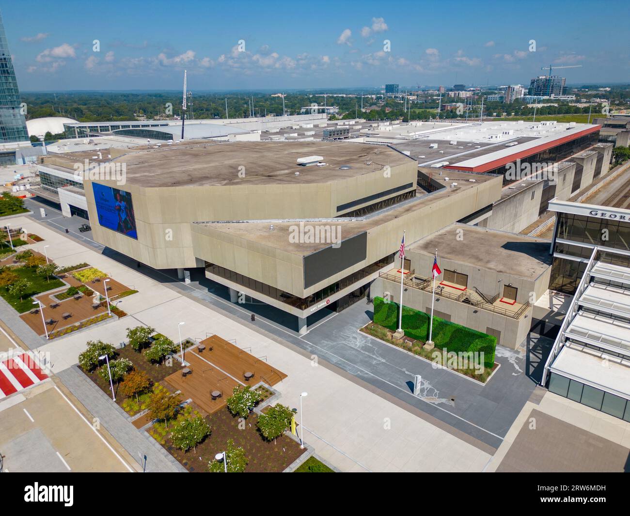 Atlanta, GA, USA - 8 septembre 2023 : photo aérienne GWCC Building Atlanta GA Georgia World Congress Center Banque D'Images