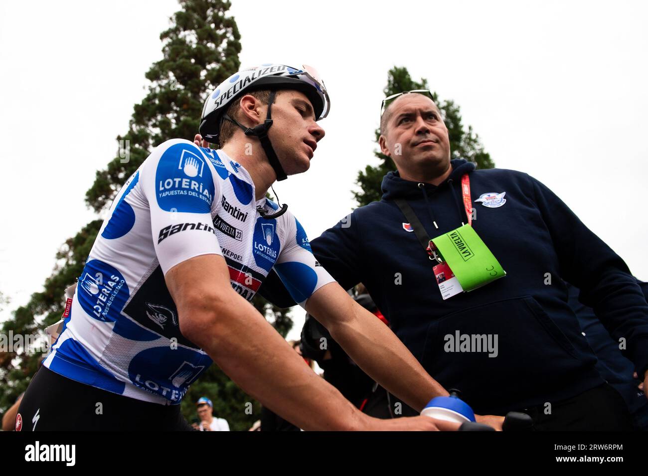 Guadarrama, Espagne. 16 septembre 2023. Remco Evenepoel (Soudal Quick-Step) vu après l'étape 20 de la course cycliste espagnole la Vuelta. (Photo Alberto Gardin/SOPA Images/Sipa USA) crédit : SIPA USA/Alamy Live News Banque D'Images