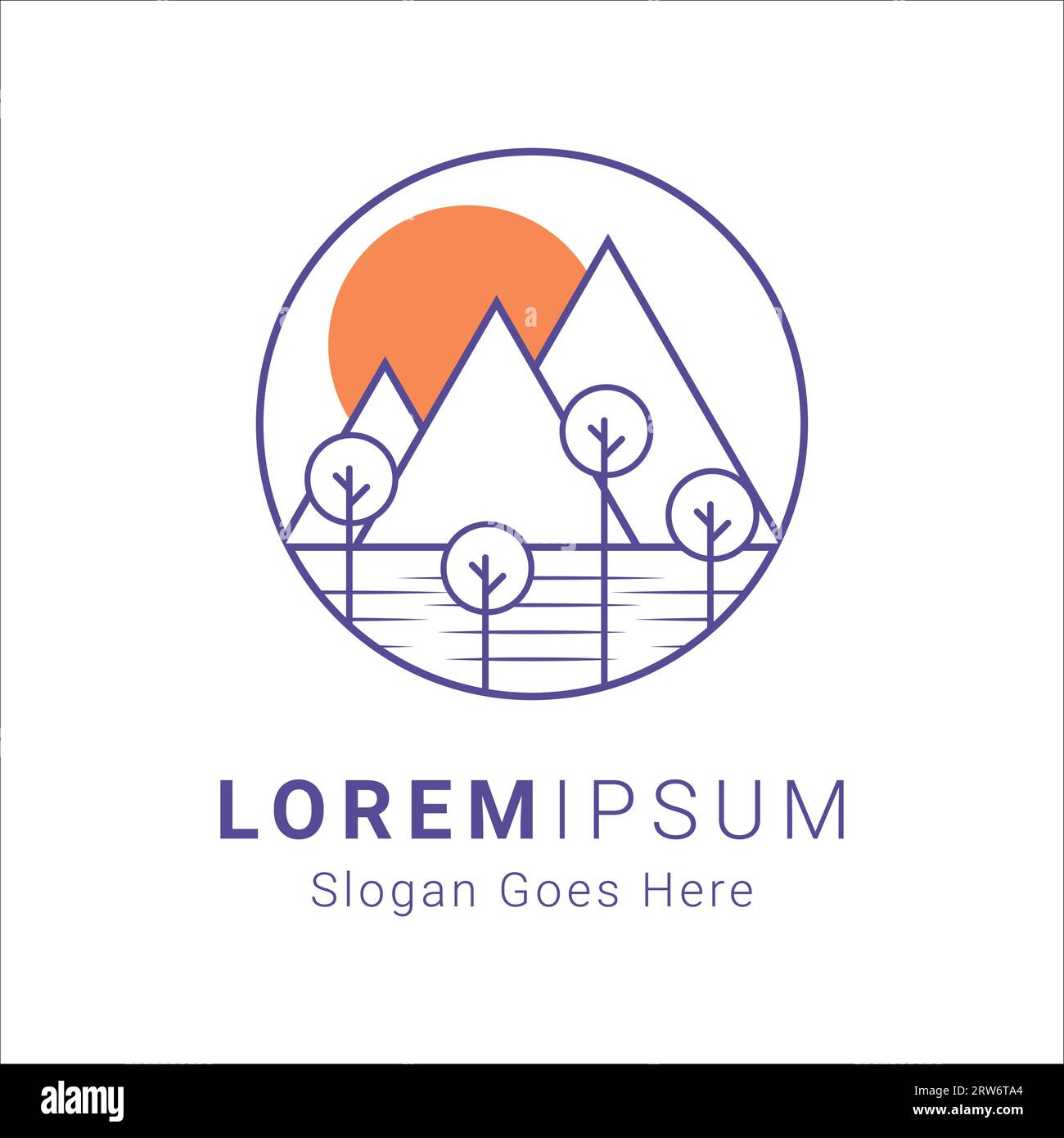 Mountain logo Design Outdoor Adventure logo Type Illustration de Vecteur