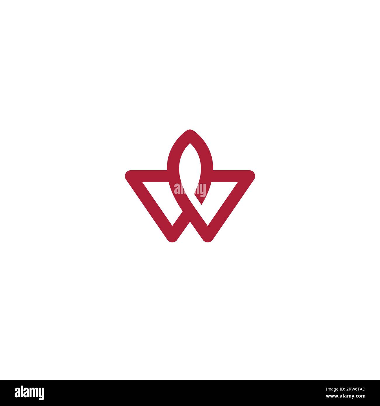 Logo Letter W. W logo Crown. Vecteur de logo W Line Illustration de Vecteur