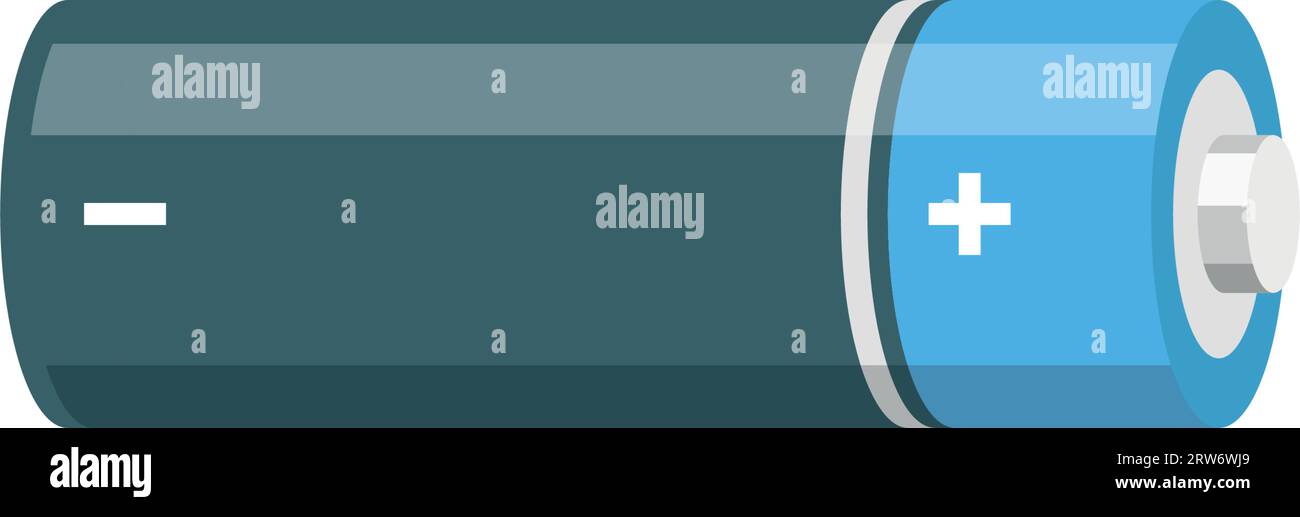 Icône du jeu de piles alcalines de style plat. Illustration vectorielle d'accumulateur de taille différente sur fond isolé. Conc. Commerciale du signe de recharge de l'accumulateur Illustration de Vecteur