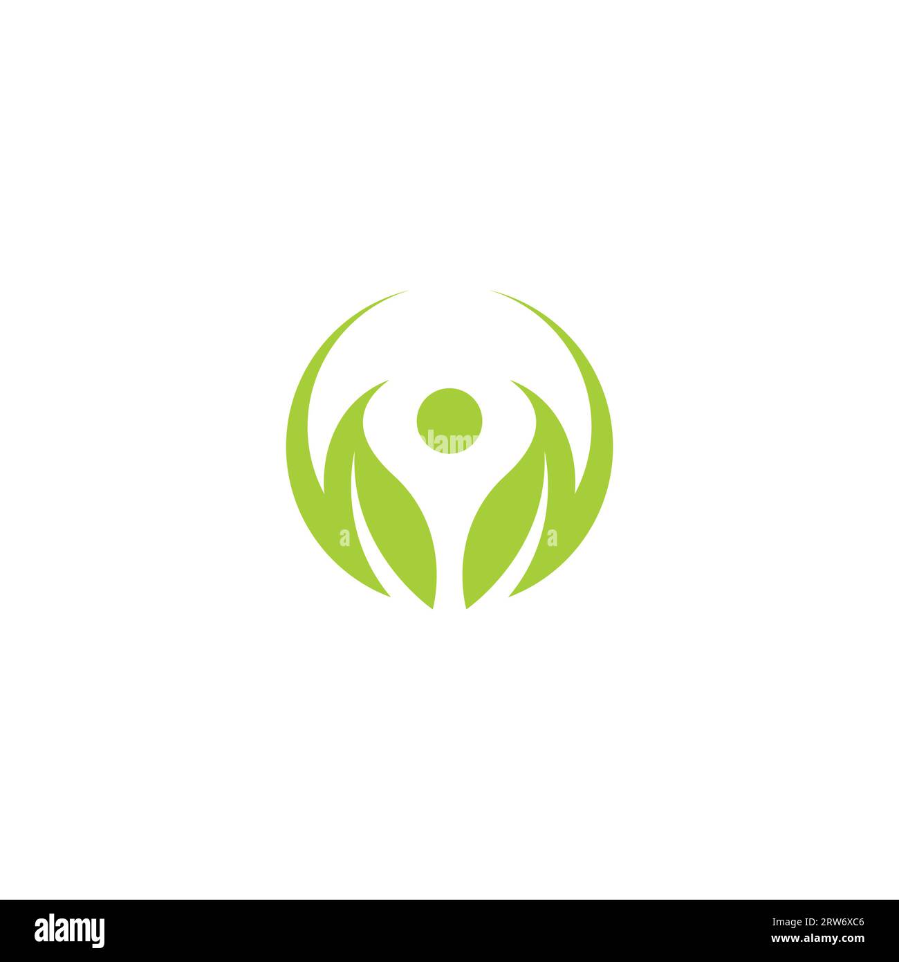 Création de logo Leaf People. Symbole du logo organique. Logo soins de santé Illustration de Vecteur