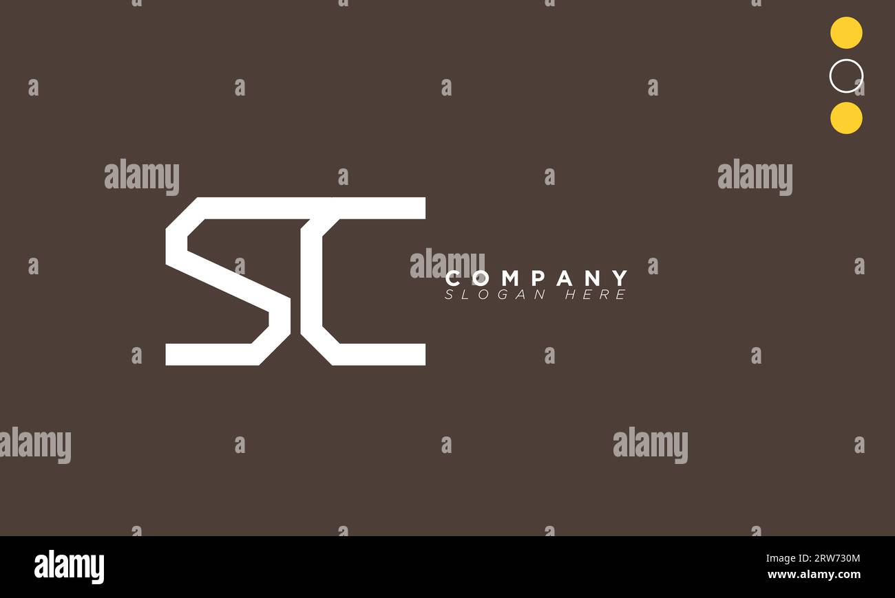 Lettres SC Alphabet initiales logo monogramme Illustration de Vecteur