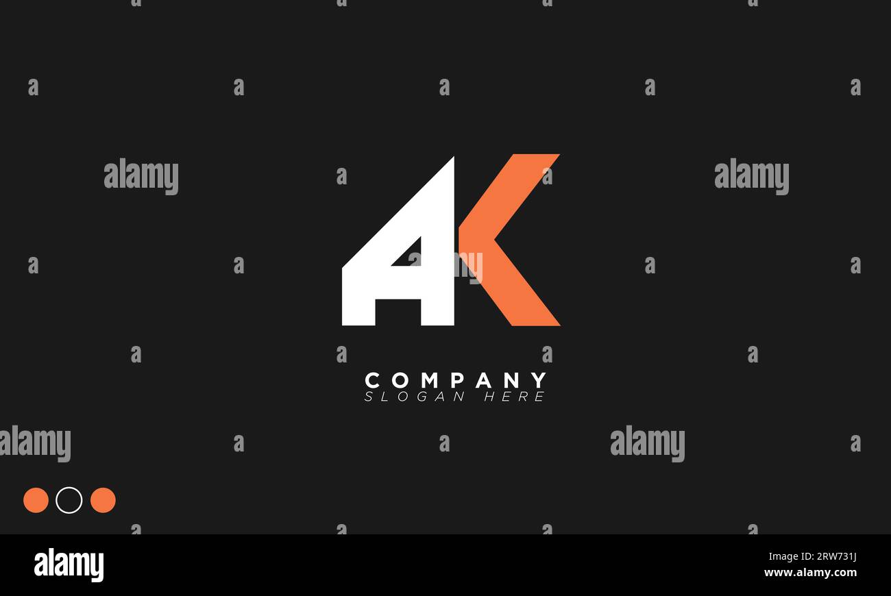 AK lettres Alphabet initiales logo du monogramme Illustration de Vecteur