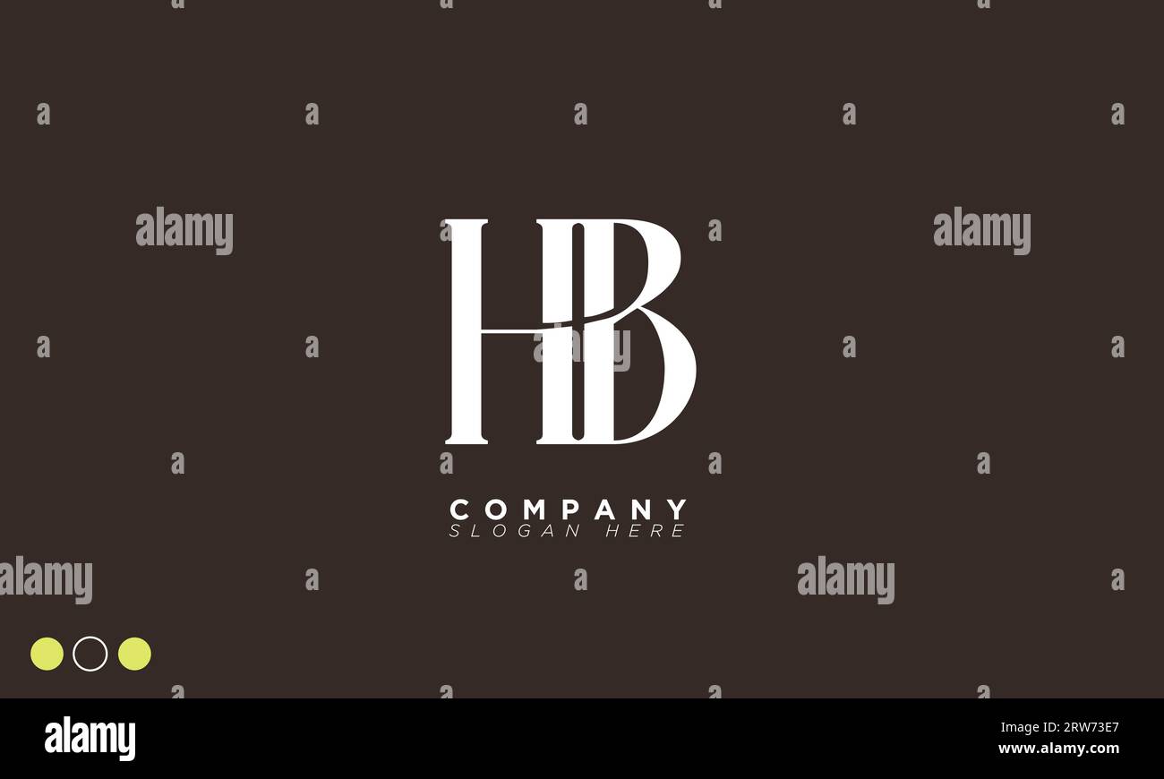 HB lettres alphabétiques initiales logo monogramme Illustration de Vecteur