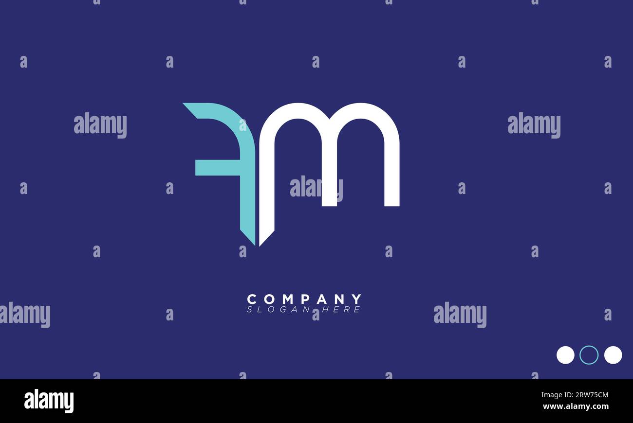 FM lettres alphabétiques initiales logo monogramme Illustration de Vecteur