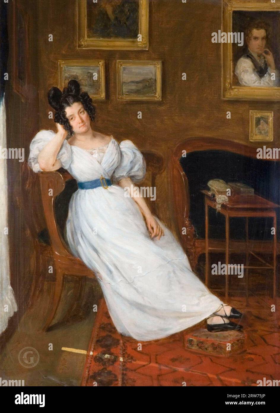 Portrait de Madame Simon * Ferdinand Victor Eugène Delacroix (1798-1863) Banque D'Images