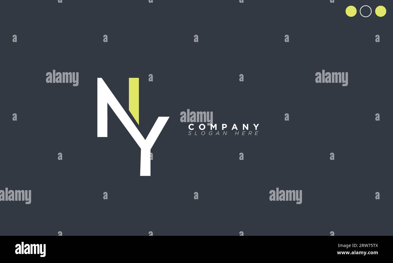NY lettres Alphabet initiales logo monogramme Illustration de Vecteur