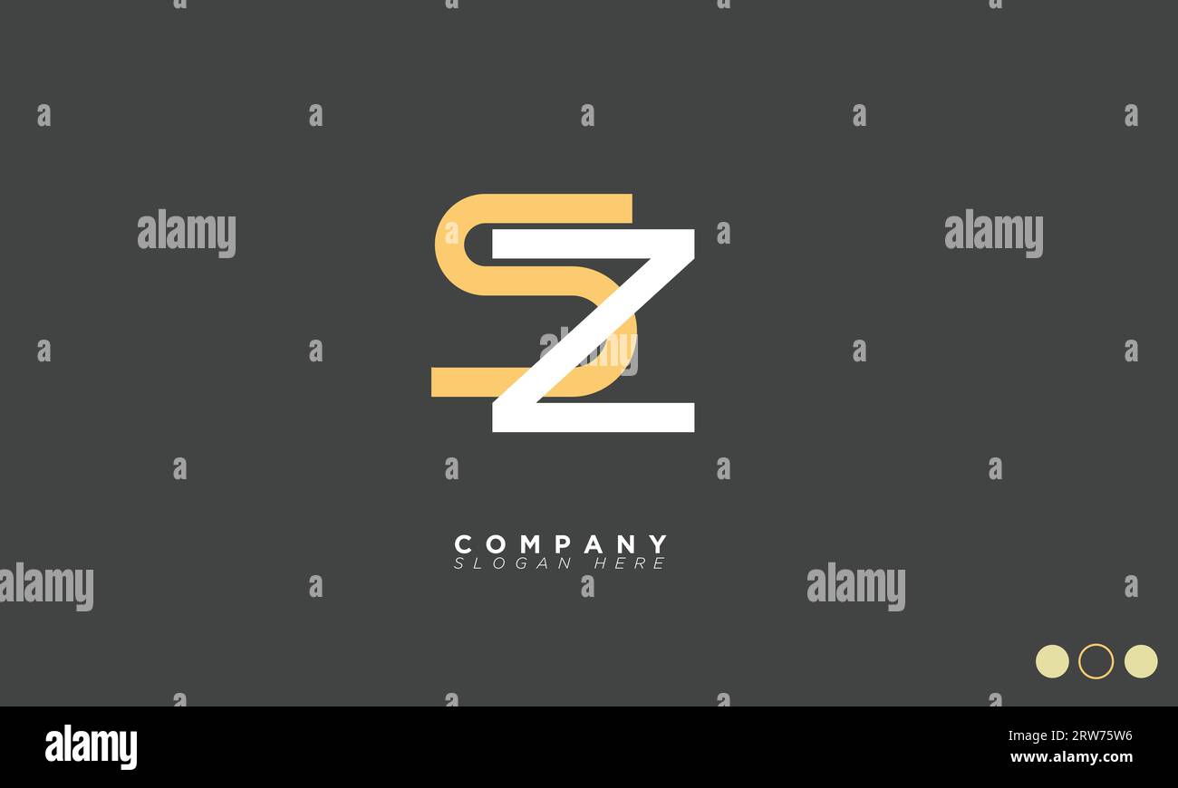 SZ lettres Alphabet initiales Monogram logo Illustration de Vecteur