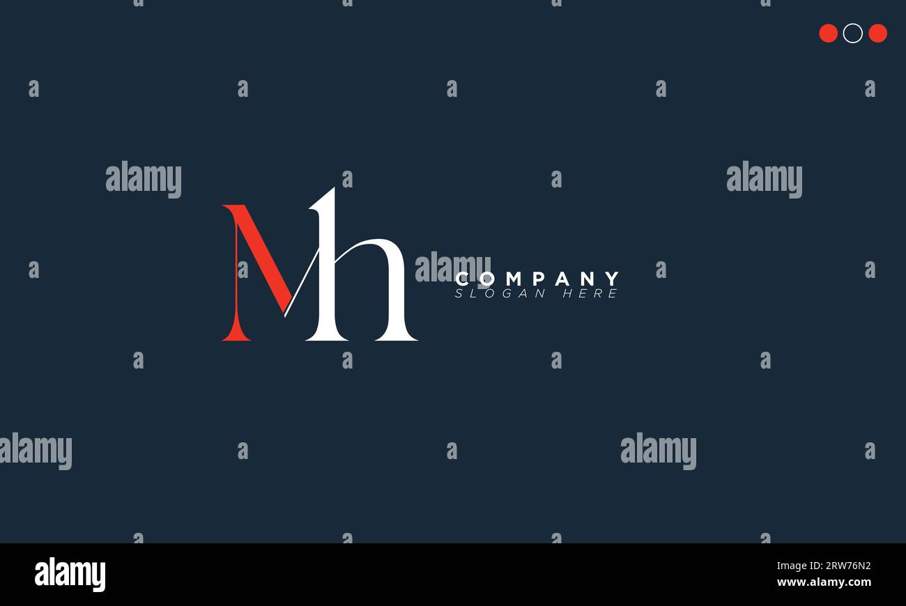 MH lettres alphabétiques initiales logo monogramme Illustration de Vecteur