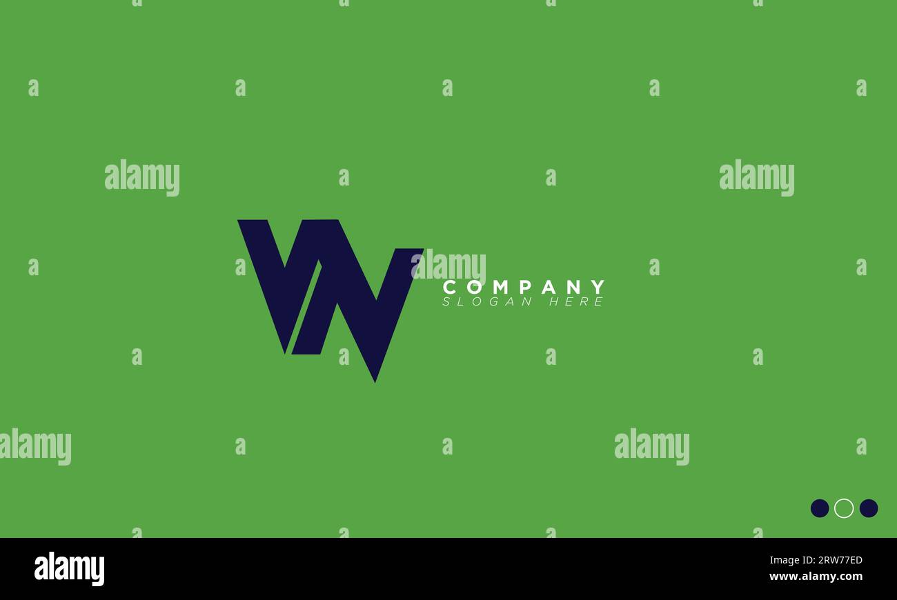 Lettres de l'alphabet VN initiales Monogram logo Illustration de Vecteur