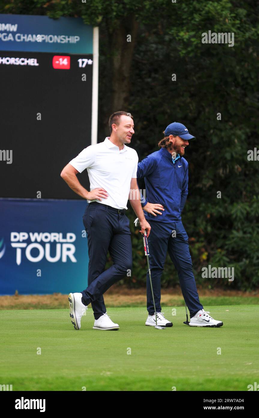 John Terry ex footballeur de Chelsea jouant au golf Banque D'Images