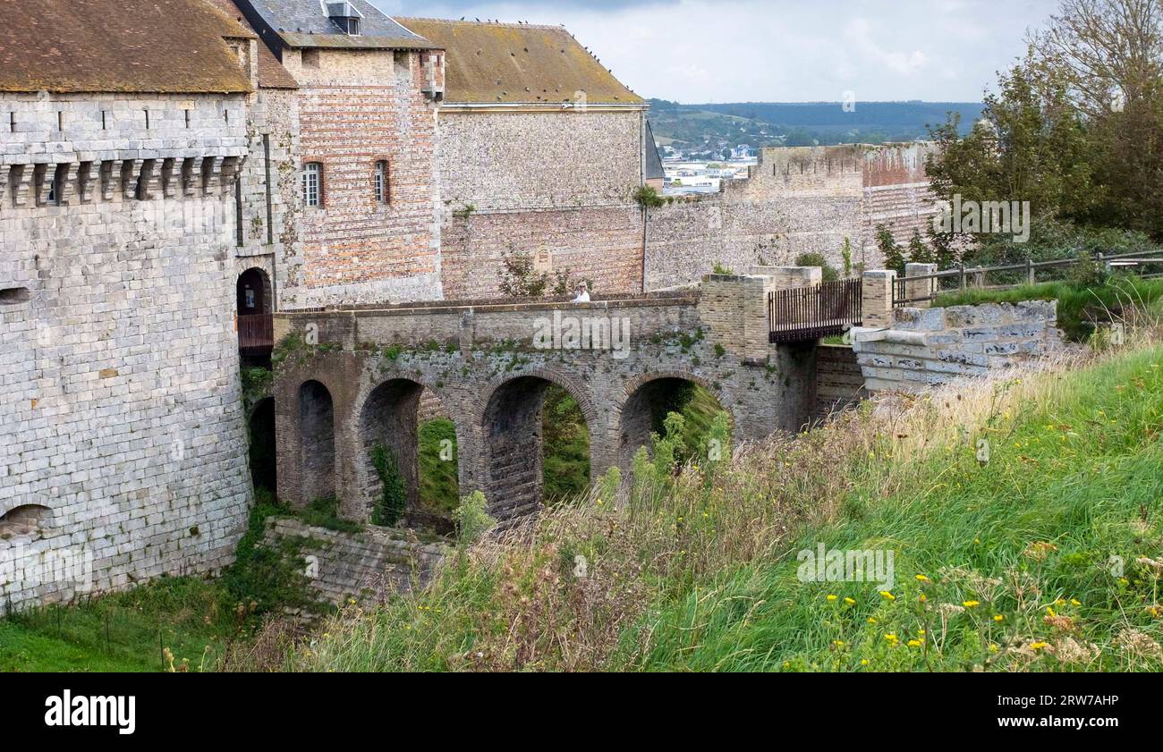 Le Château de Dieppe est un château situé dans la ville française de Dieppe dans le dpartement Seine-Maritime. Banque D'Images