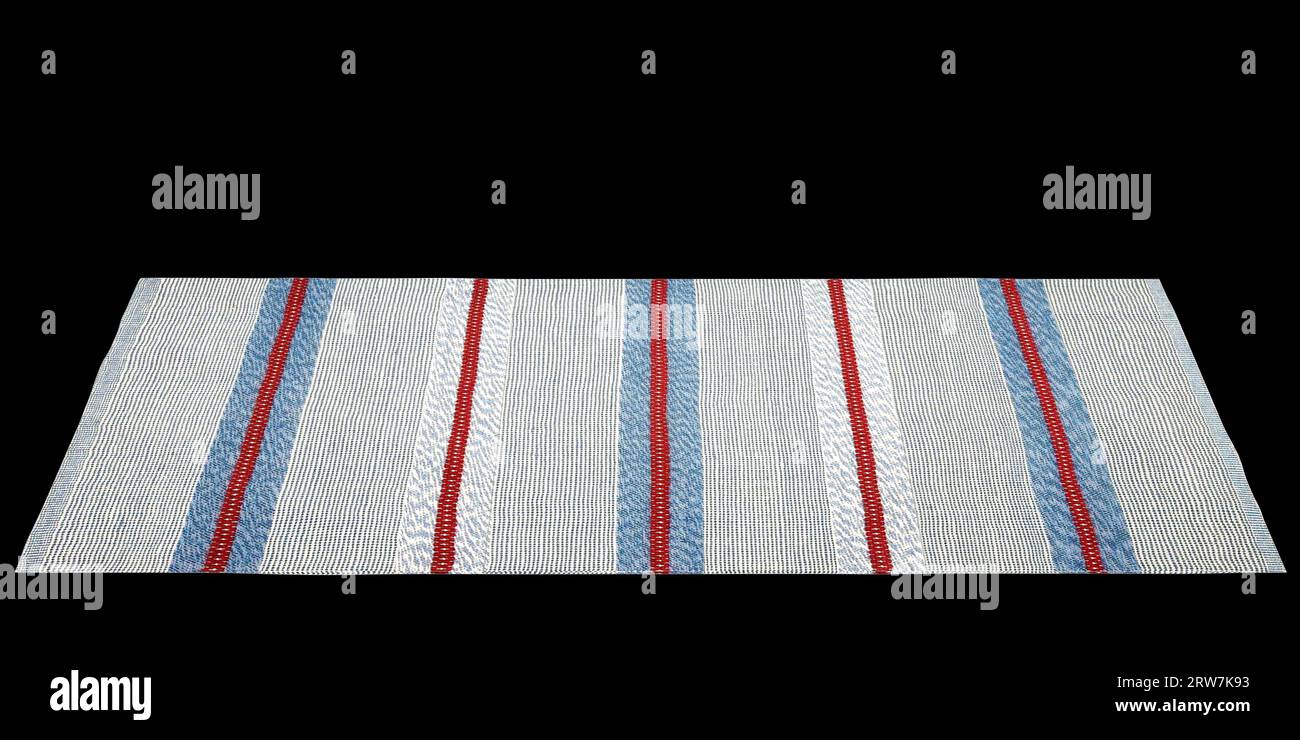 illustration 3d de tapis isolé sur fond noir, vue en perspective Banque D'Images