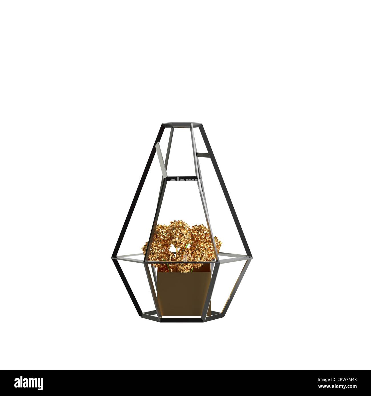 3d illustration d'un vase à fleurs isolé sur fond blanc Banque D'Images
