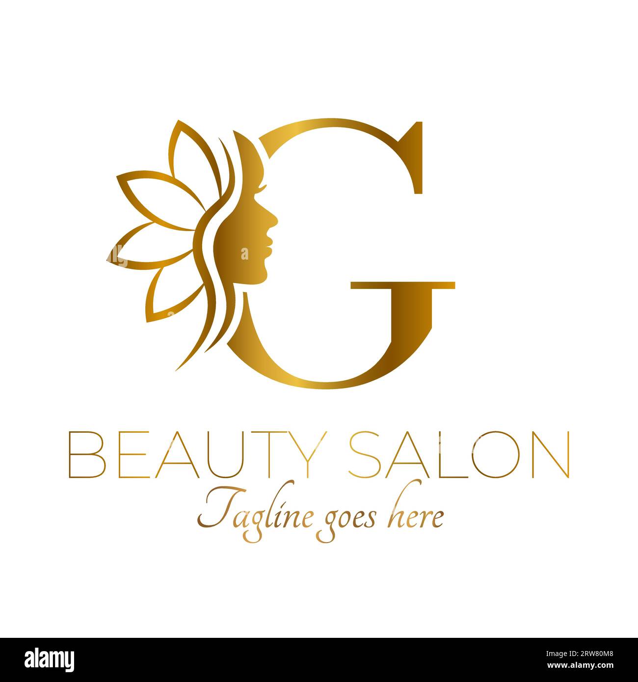 Gold G lettre initiale logo de marque de beauté conception Illustration de Vecteur