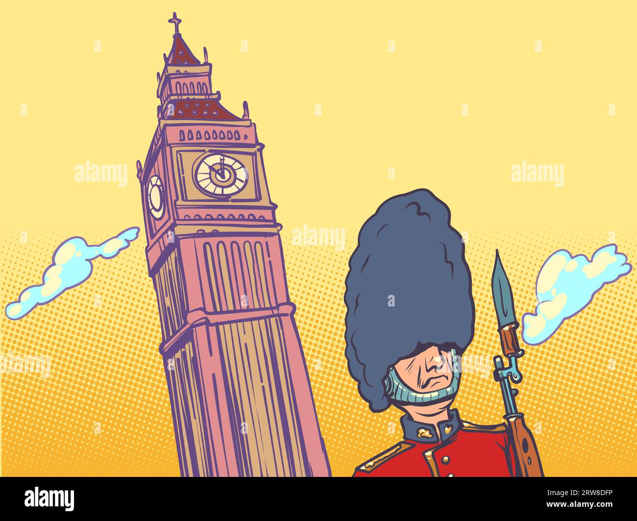 Page De Garde Big Ben Voyage militaire royal Banque d'images vectorielles - Alamy