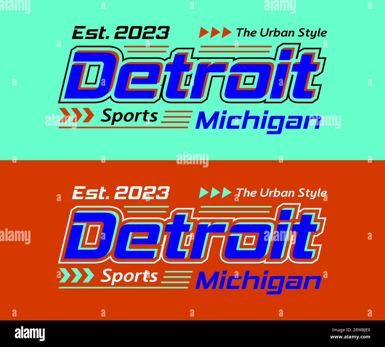 Police de caractères de course de Detroit City, typographie graphique pour t-shirt, affiches, étiquettes, etc Illustration de Vecteur