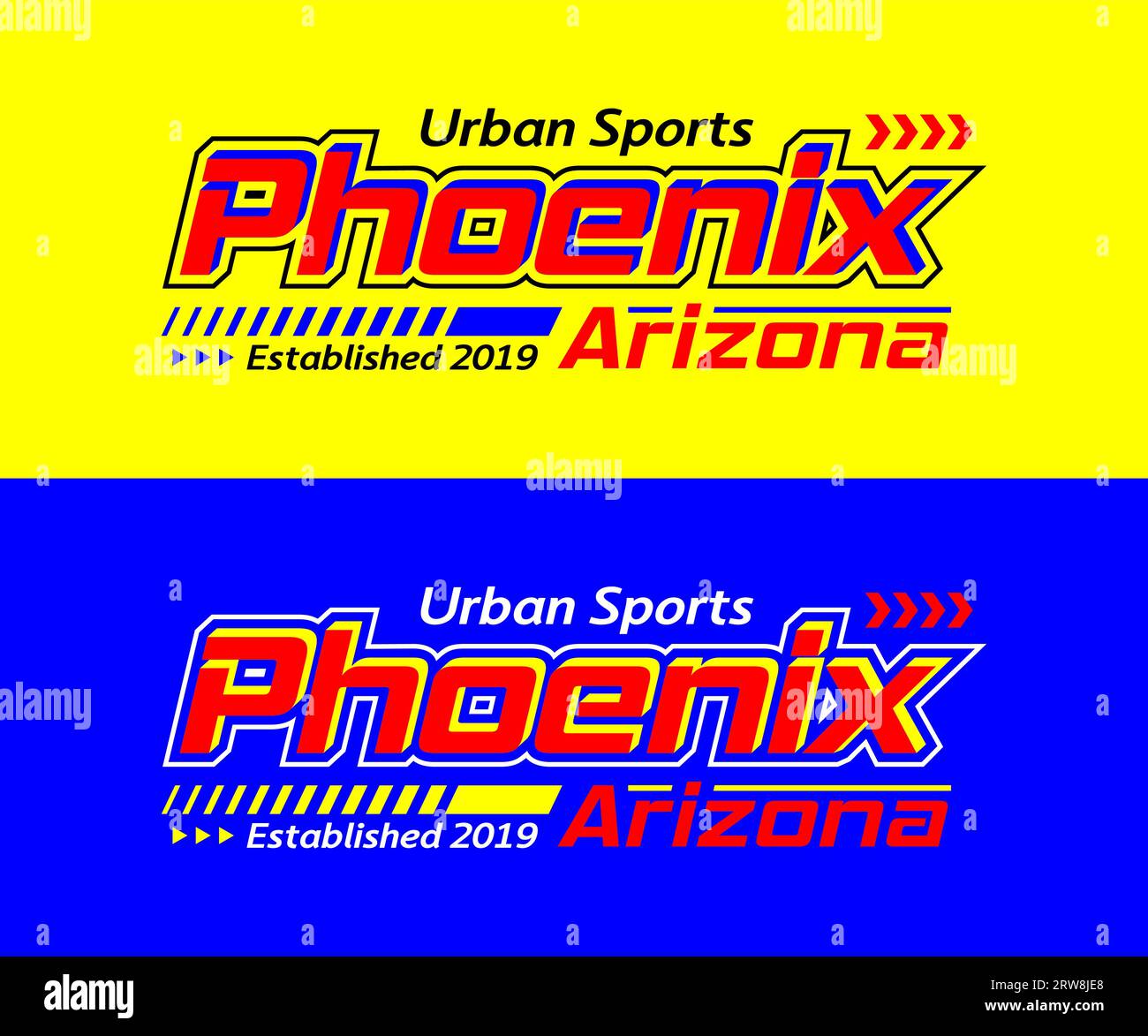 Police de caractères Phoenix City Racing, typographie graphique pour t-shirt, affiches, étiquettes, etc Illustration de Vecteur