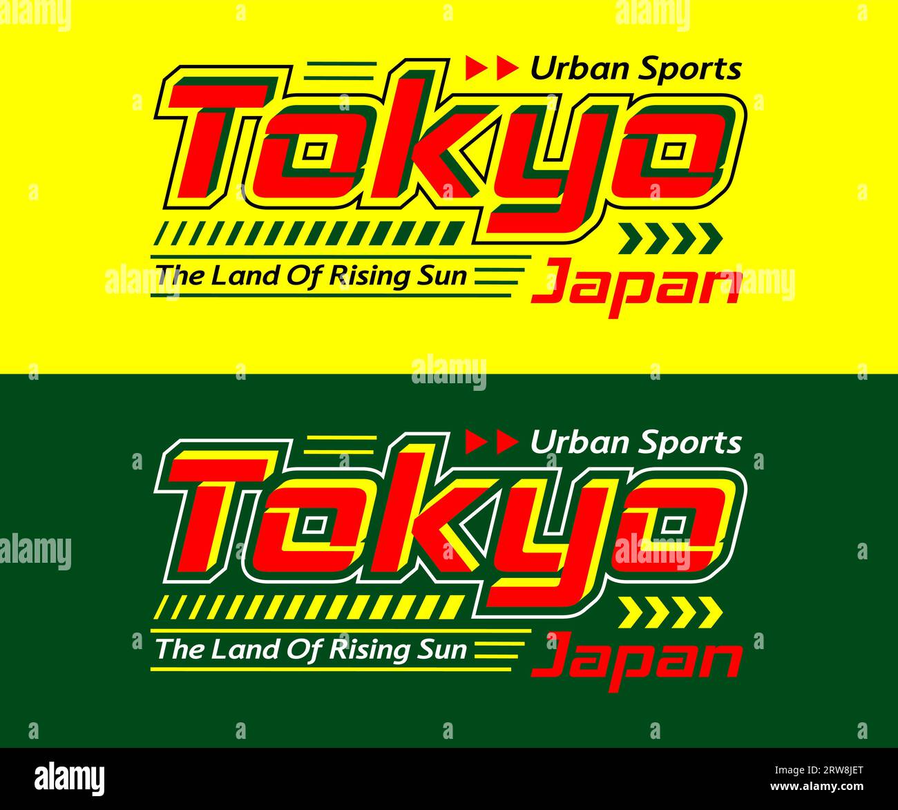 Police de caractères de course de Tokyo, typographie graphique pour t-shirt, affiches, étiquettes, etc Illustration de Vecteur