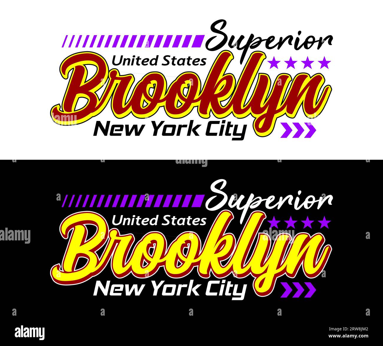 Brooklyn City vintage sport, typographie graphique pour t-shirt, affiches, étiquettes, etc Illustration de Vecteur