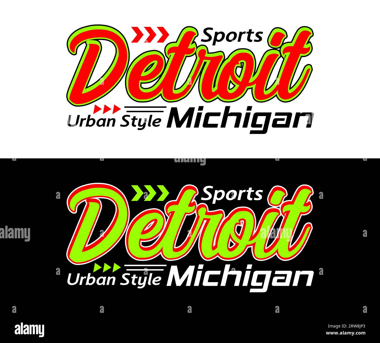 Detroit City vintage sport, typographie graphique pour t-shirt, affiches, étiquettes, etc Illustration de Vecteur