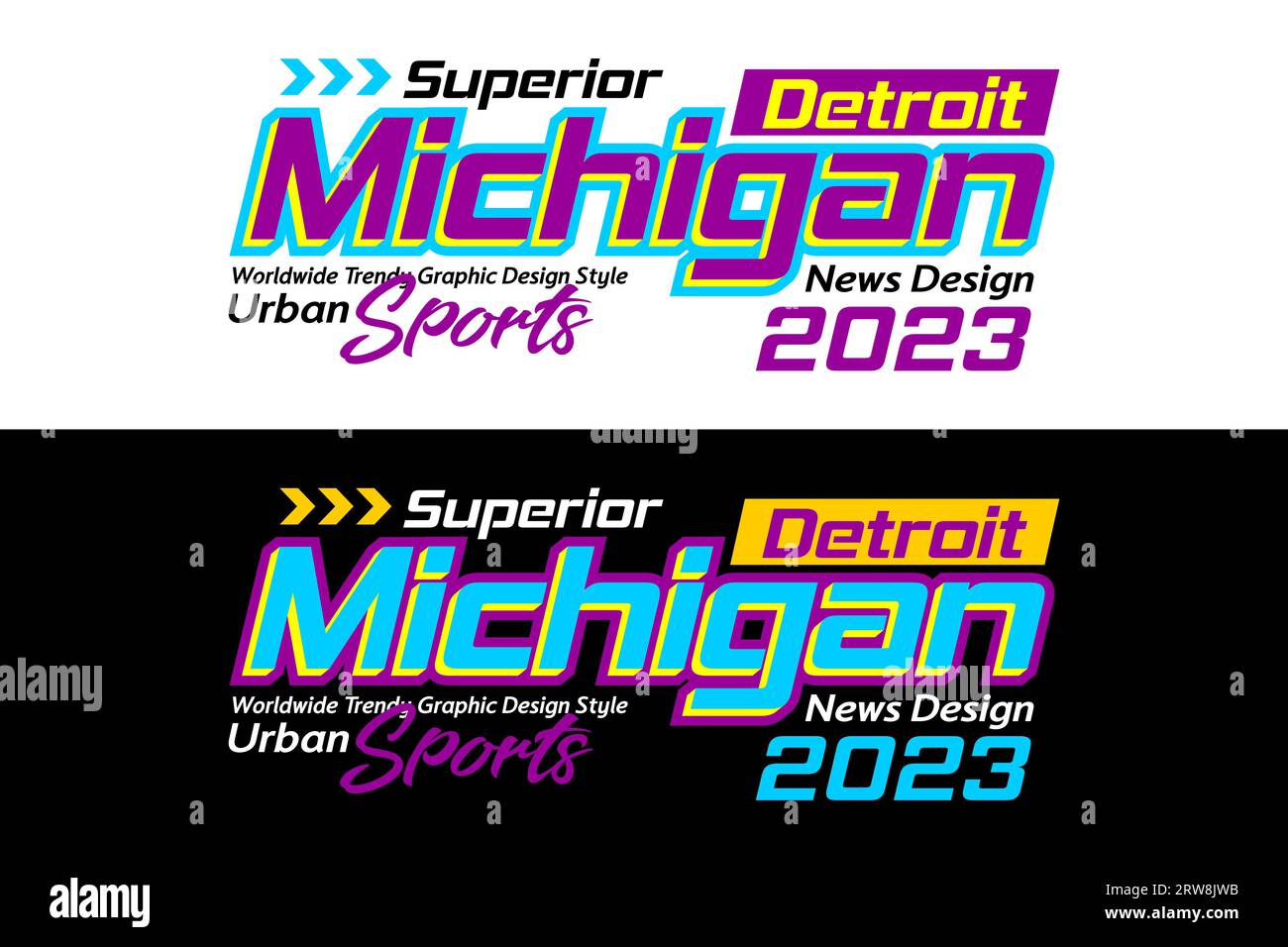 Michigan Urban sports design, typographie graphique pour t-shirt, affiches, étiquettes, etc Illustration de Vecteur