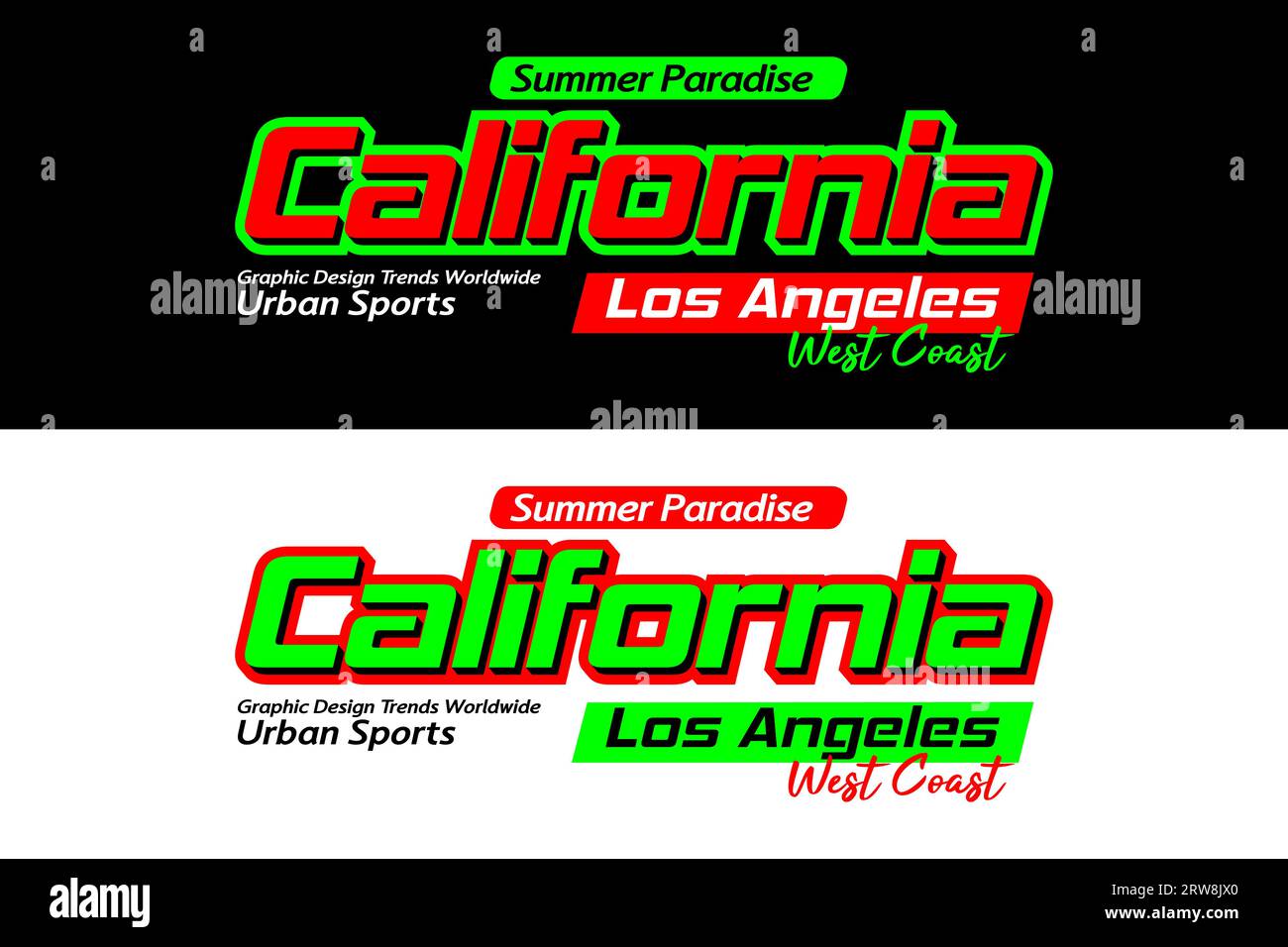 Design sportif urbain californien, typographie graphique pour t-shirt, affiches, étiquettes, etc Illustration de Vecteur