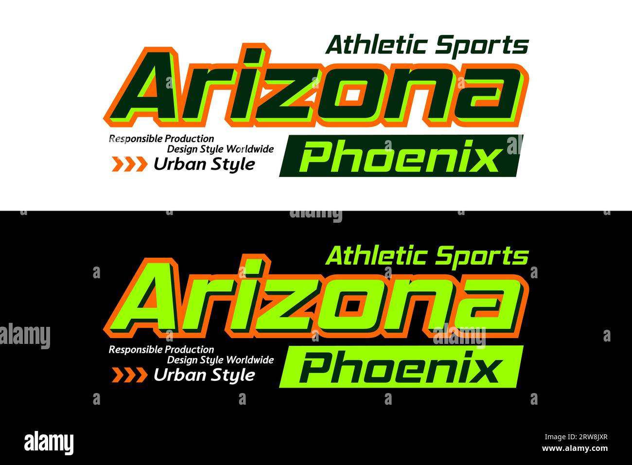 Design sportif urbain Arizona, typographie graphique pour t-shirt, affiches, étiquettes, etc Illustration de Vecteur