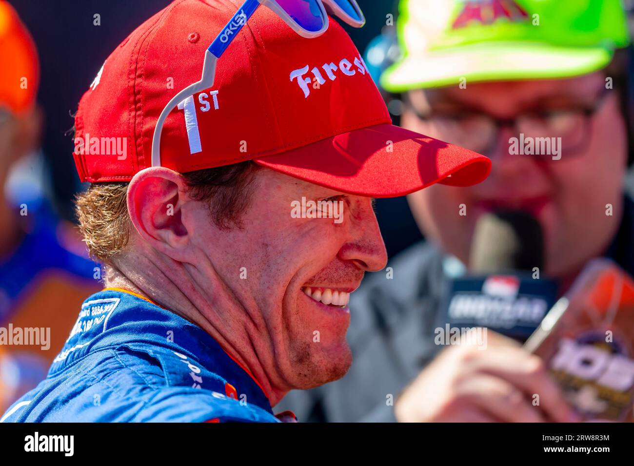 Monterey, Californie, États-Unis. 10 septembre 2023. SCOTT DIXON (9), pilote de la série INDYCAR, d'Auckland, en Nouvelle-Zélande, remporte le Grand Prix Firestone de Monterey au WeatherTech Raceway Laguna Seca à Monterey, en Californie. (Image de crédit : © Riley S Bridges Grindstone Media/ASP) USAGE ÉDITORIAL SEULEMENT! Non destiné à UN USAGE commercial ! Banque D'Images