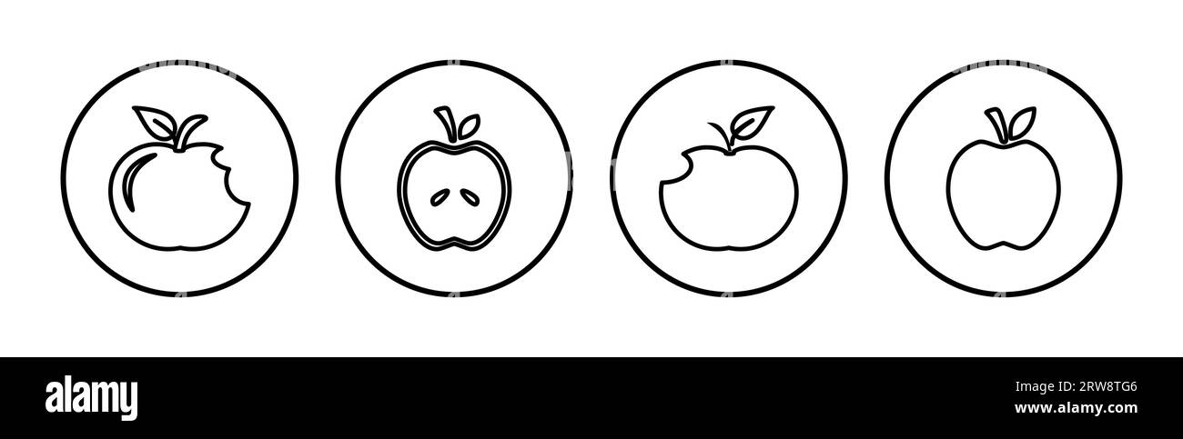 Vecteur d'icône Apple. symbole apple Illustration de Vecteur