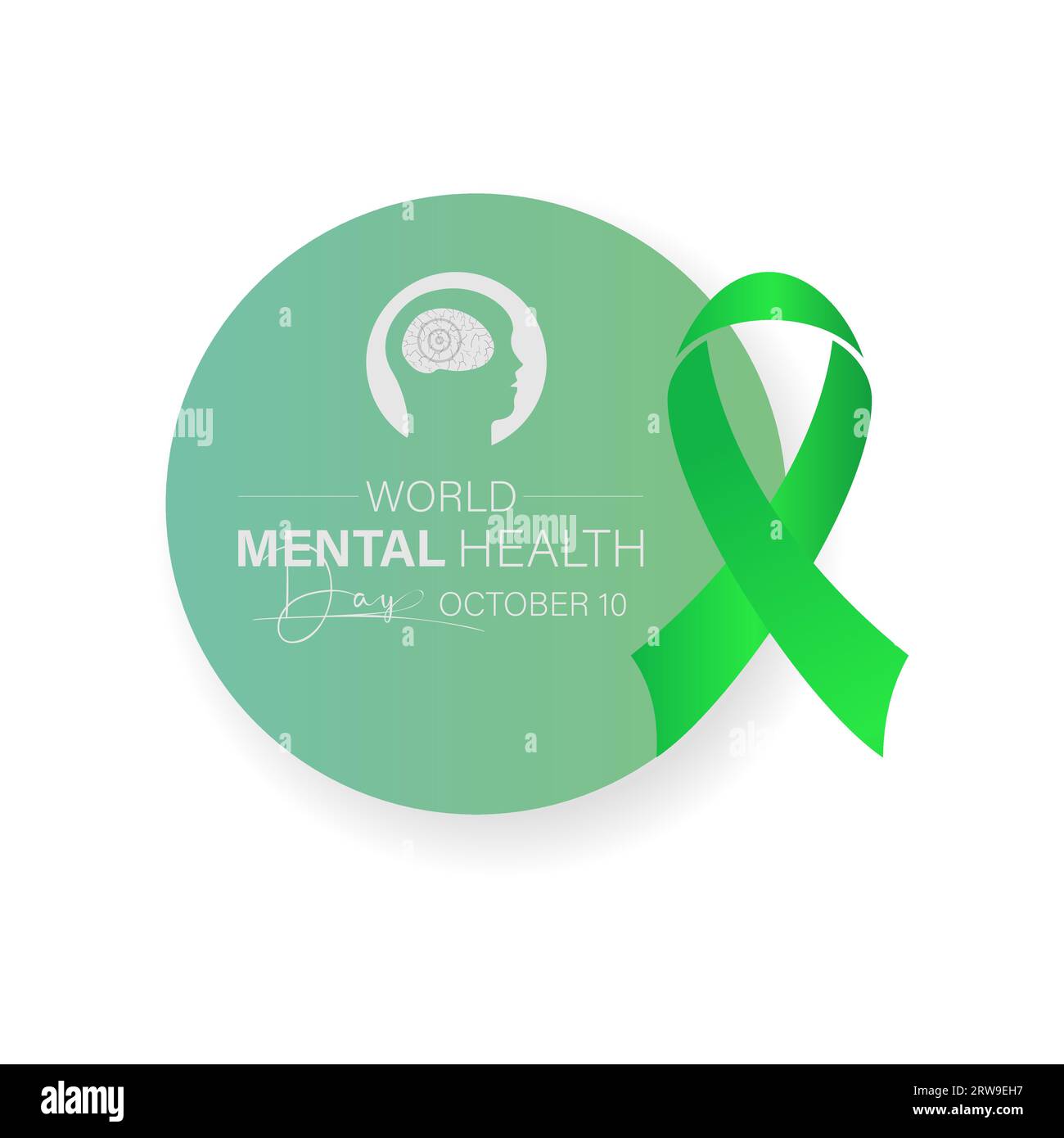 La Journée mondiale de la santé mentale met en lumière le plaidoyer, la compréhension et le soutien pour la résilience émotionnelle mondiale. Modèle d'illustration vectorielle. Illustration de Vecteur