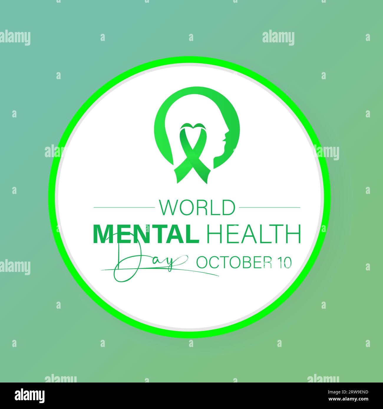 La Journée mondiale de la santé mentale met en lumière le plaidoyer, la compréhension et le soutien pour la résilience émotionnelle mondiale. Modèle d'illustration vectorielle. Illustration de Vecteur