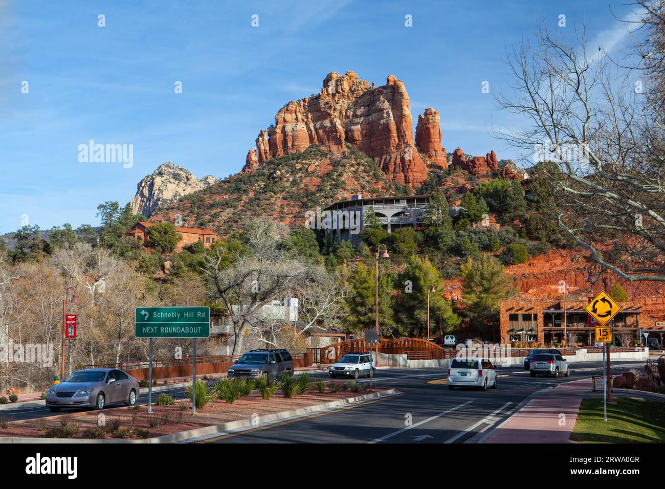 Le centre-ville de Sedona près de Tlaquepaque en Arizona, États-Unis Banque D'Images