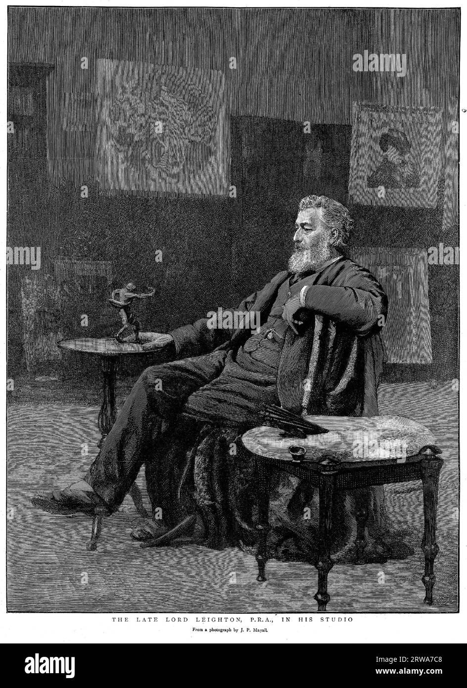 L'artiste, Lord Leighton, a figuré sur la couverture du magazine Graphic après sa mort, en 1896 Banque D'Images