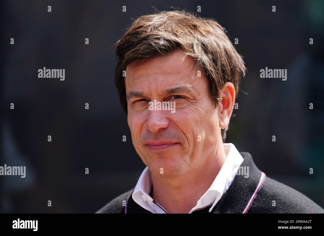 Photo de dossier datée du 9-07-2023 du principe de l’équipe Mercedes Toto Wolff qui sera absent du Grand Prix du Japon de ce week-end alors qu’il subit une chirurgie du genou. Date de parution : lundi 18 septembre 2023. Banque D'Images