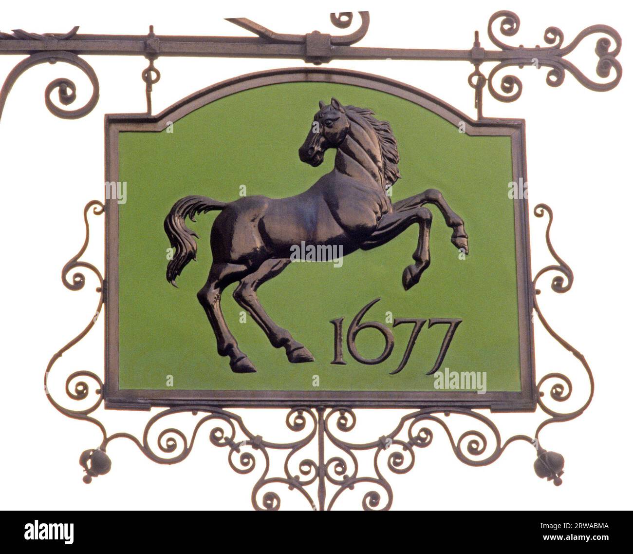 Lombard Street, City of London, Lloyds Bank, Street Sign, British, anglais, banques, signes, cheval noir, Angleterre, ROYAUME-UNI Banque D'Images