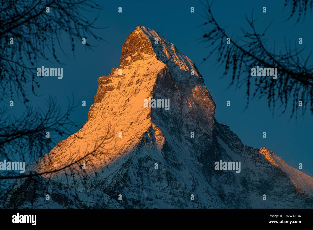 Le Cervin au lever du soleil à Zermatt, Suisse Banque D'Images