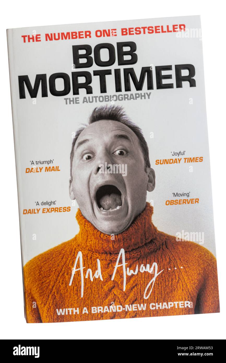 Autobiographie de Bob Mortimer intitulée and Away, couverture de livre de poche Banque D'Images