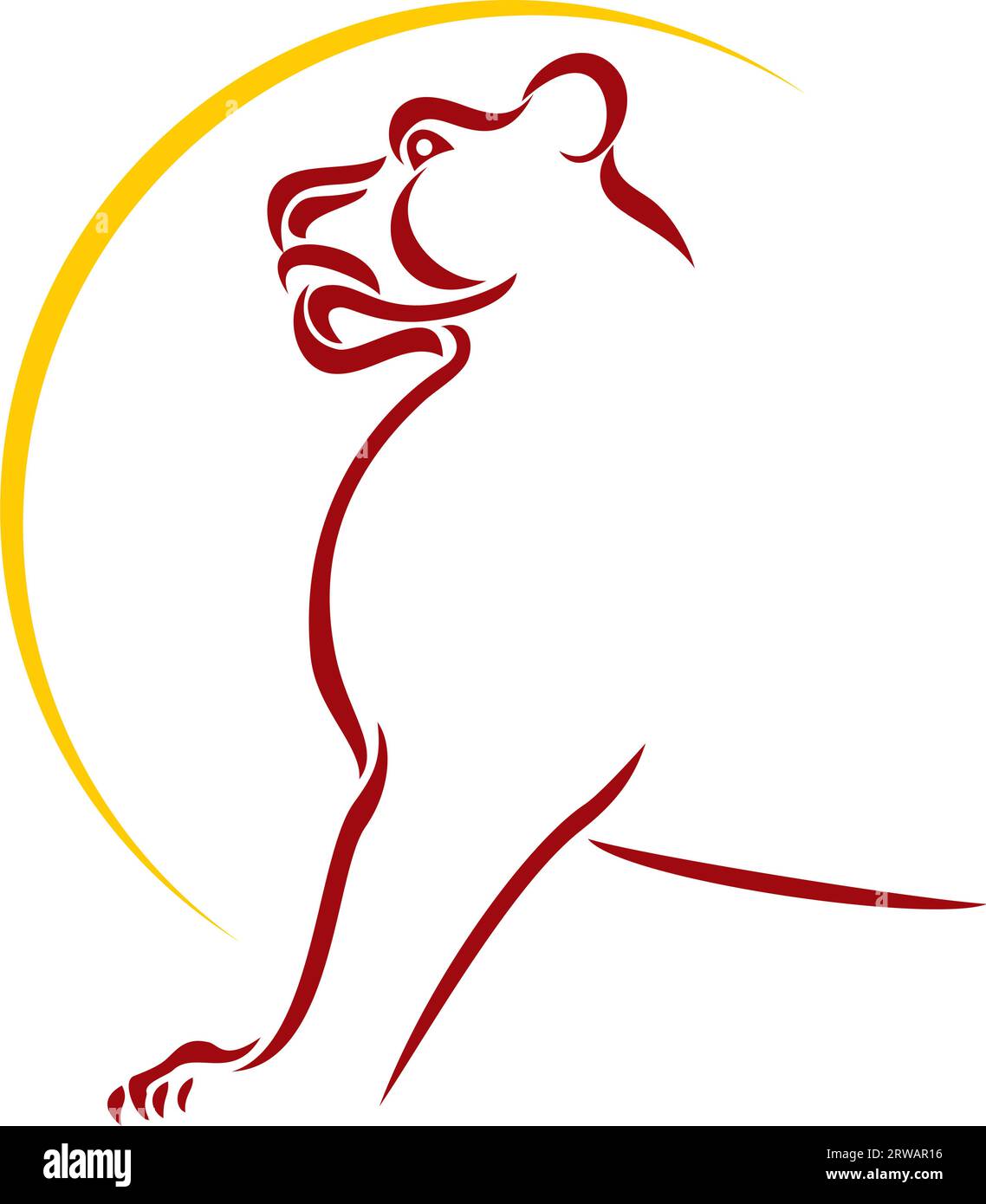 Symbole du concept Lion Illustration de Vecteur