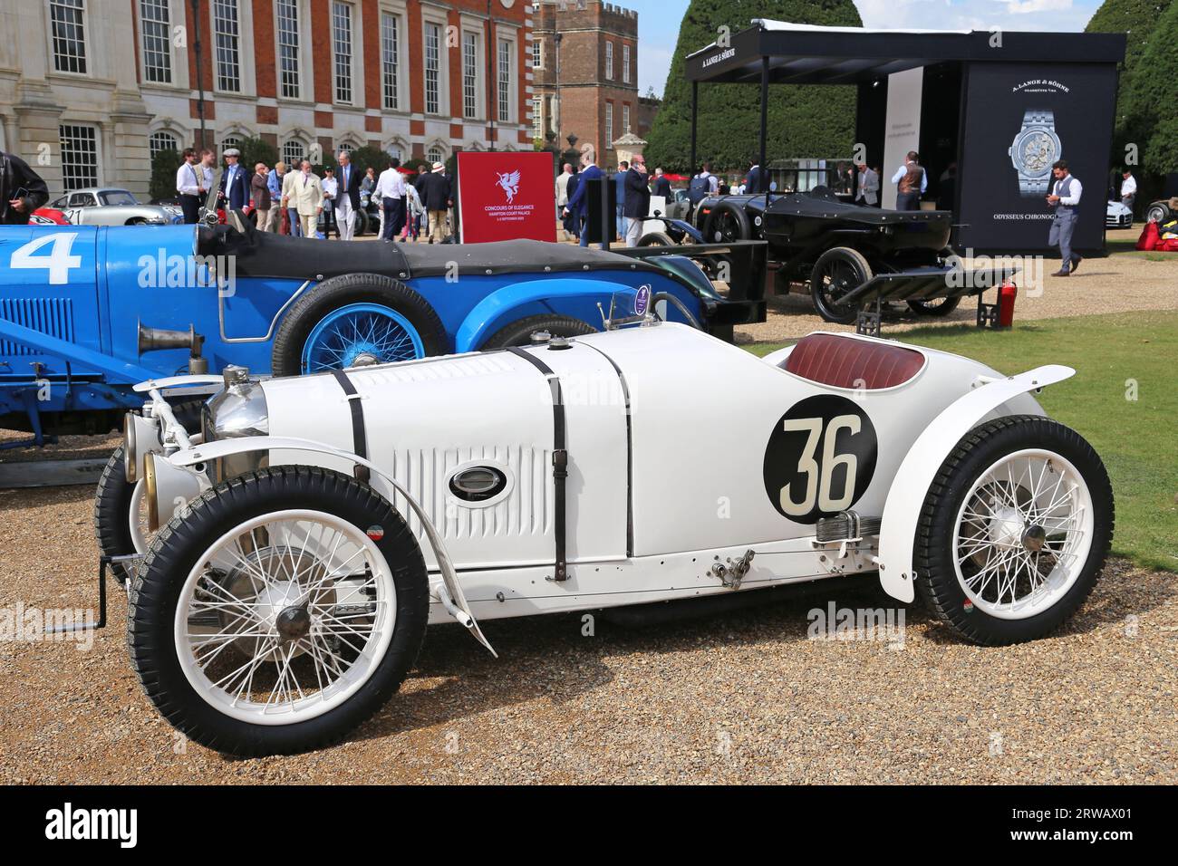 Amilcar CO (1926) (le Mans 1933 et 1934 entrée), Concours of Elegance 2023, Hampton court Palace, Londres, Royaume-Uni, Europe Banque D'Images