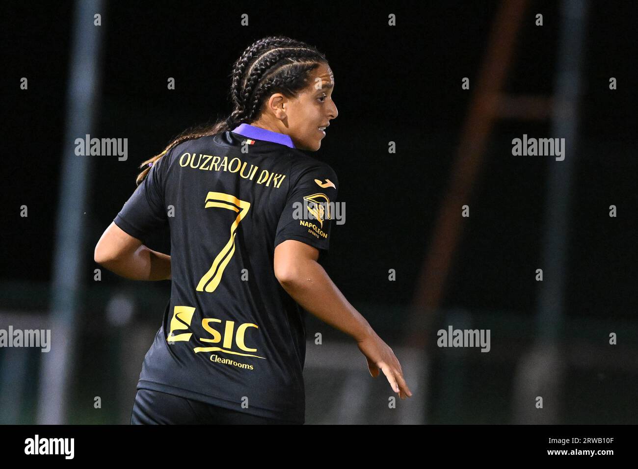 Sakina Ouzraoui (7 ans) d'Anderlecht photographiée lors d'un match de football féminin entre SV Zulte - Waregem et RSC Anderlecht le troisième jour de la saison 2023 - 2024 de la Super League Belge Lotto Womens , le jeudi 13 septembre 2023 à Zulte , BELGIQUE . PHOTO SPORTPIX | Dirk Vuylsteke Banque D'Images