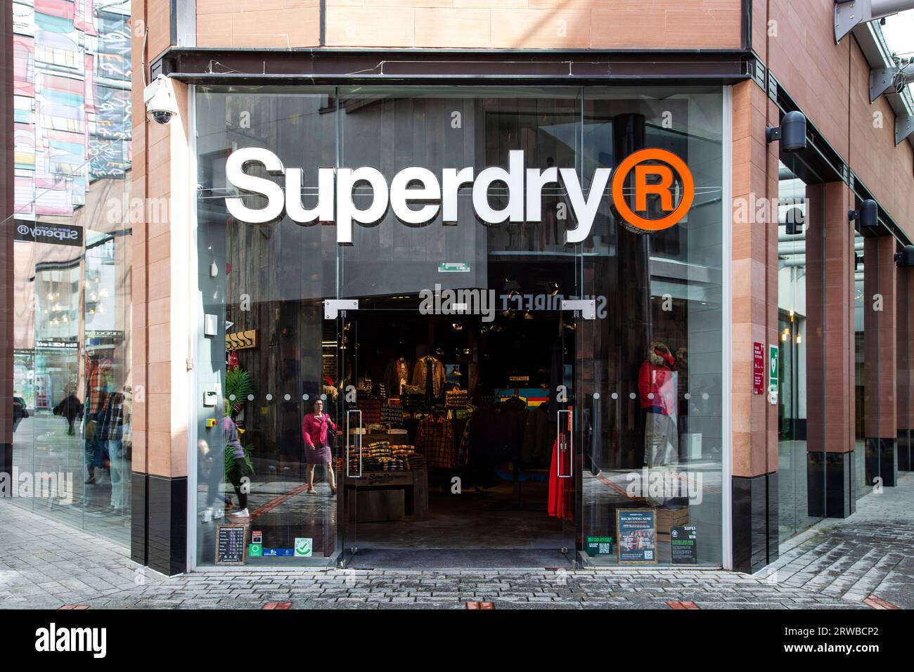 Entrée du magasin Superdry à Princesshay Exeter Banque D'Images