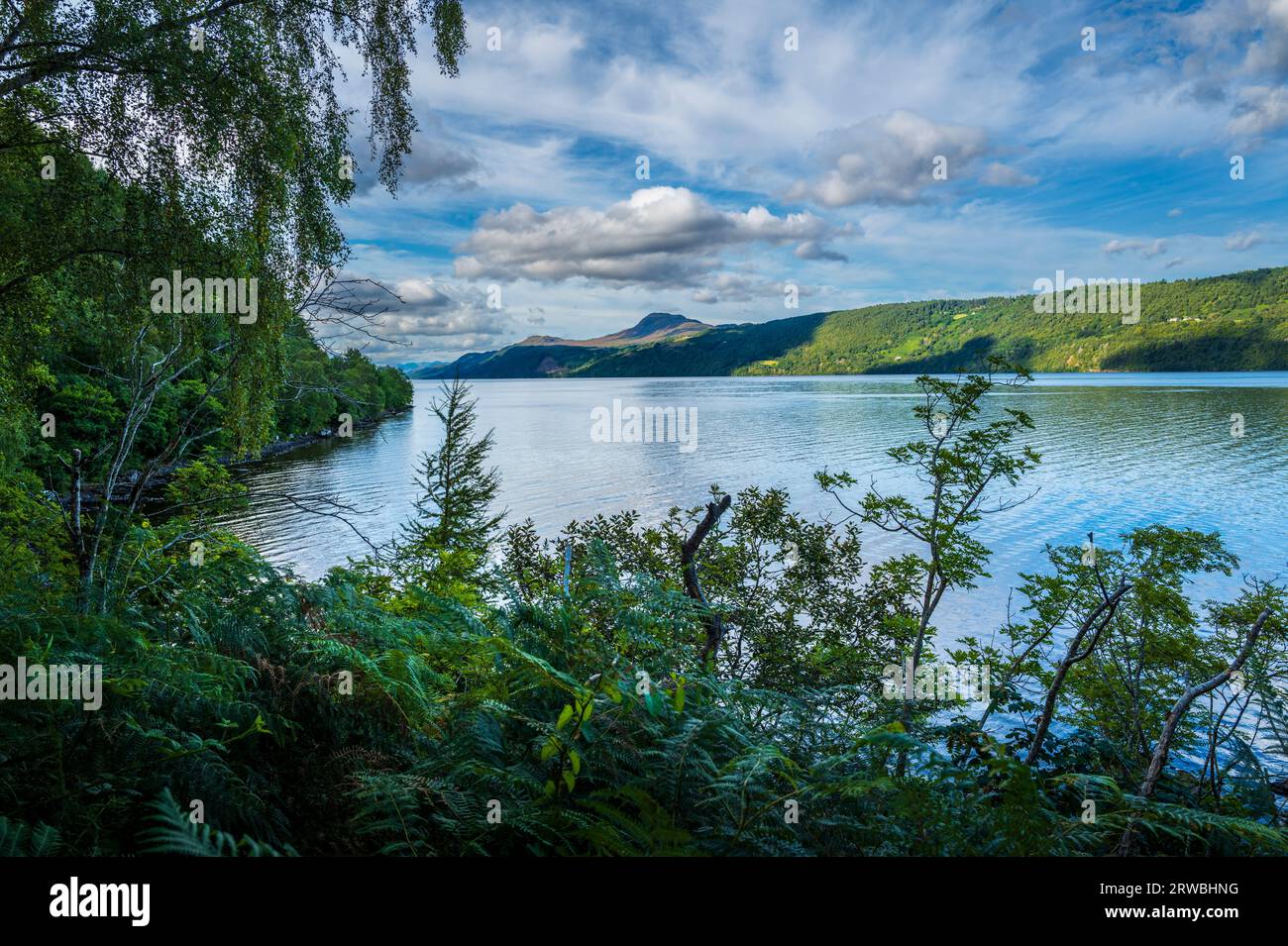 Loch Ness dans les hautes terres écossaises Banque D'Images