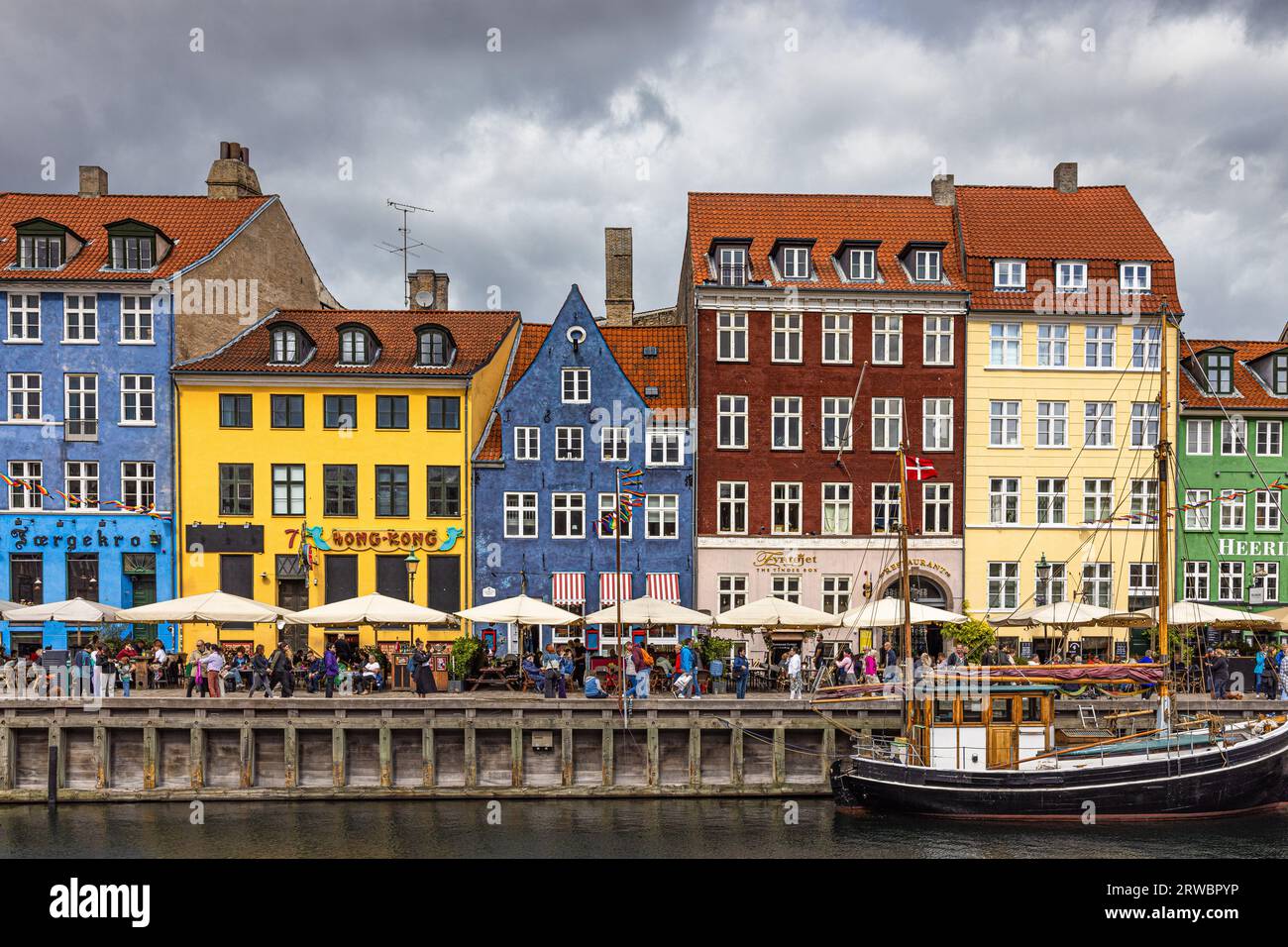 Nyhavn, Copenhague Banque D'Images