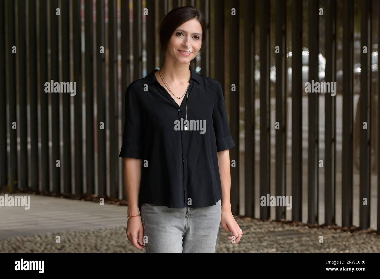Rome, Italie. 18 septembre 2023. Giulia Steigerwalt assiste au photocall de la proposition d'automne Rai pour le cinéma tv et les séries au centre Rai Viale Mazzini. Crédit : SOPA Images Limited/Alamy Live News Banque D'Images